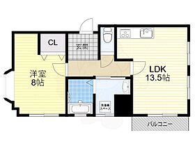 大阪府茨木市郡山２丁目（賃貸マンション1LDK・4階・52.45㎡） その2