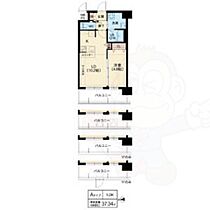 大阪府茨木市天王１丁目（賃貸マンション1LDK・4階・37.34㎡） その2