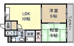ソシアル1 2LDKの間取図画像