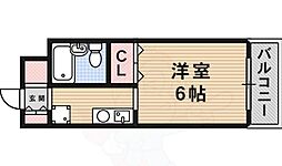 イーストヴィレッジ茨木 1Kの間取図画像