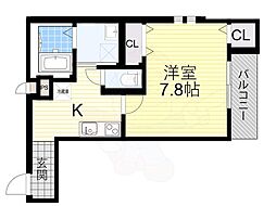 阪急京都本線 摂津市駅 徒歩10分の賃貸アパート 2階1Kの間取り
