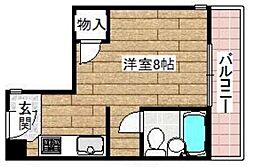レジデンス茨木 ワンルームの間取図画像