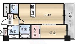 ヴェルドゥール南茨木 1LDKの間取図画像