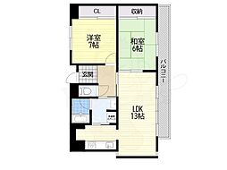 フロレセール茨木 2LDKの間取図画像