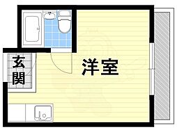 タウン穂積 ワンルームの間取図画像