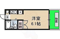エステートピアニシケン ワンルームの間取図画像