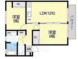 メゾンルミエール 2LDKの間取図画像
