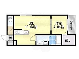 イル・フィオーレ一津屋 1LDKの間取図画像