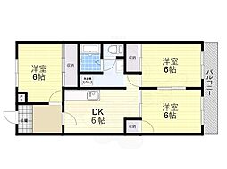 第2ヨシムラコーポ 3LDKの間取図画像