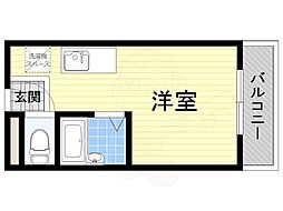 プレアール南春日丘 ワンルームの間取図画像