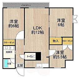 マンション・フオルツーナ 3LDKの間取図画像