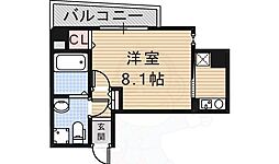 SERENiTE千里丘 1Kの間取図画像