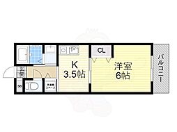 FinevaleWest 1Kの間取図画像