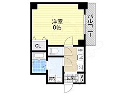 Sレジデンス千里丘 1Kの間取図画像