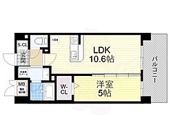 セリーゼウエスト 1LDKの間取図画像