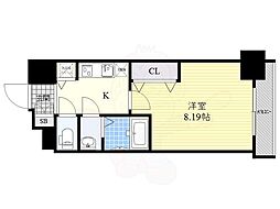 Luxe茨木 1Kの間取図画像
