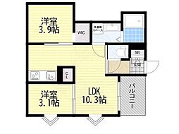 REGALEST摂津パウ 2階