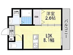 リアコート千里丘1 SOUTH 2階/-