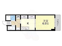 イースト・フィールド 1Kの間取図画像