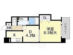 サウスアルカディア 1DKの間取図画像
