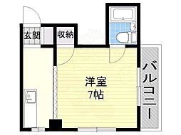 緑町ハイツ 1Kの間取図画像