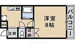 クリヨン千里北 1Kの間取図画像