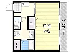イーズ南春日丘 1Kの間取図画像