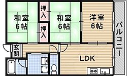 ハイツサニーサイド 3LDKの間取図画像