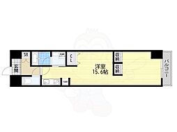 山崎マンション13 1Kの間取図画像