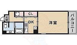 ヴェローノ茨木 1DKの間取図画像