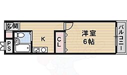 ネオコーポ都 1Kの間取図画像