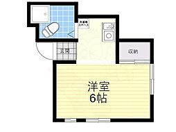 フローラ岸部 1Kの間取図画像
