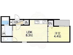 アーク美沢 1LDKの間取図画像