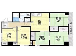 青葉丘マンション 5DKの間取図画像