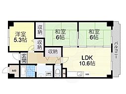 ソレイユ茨木北 3LDKの間取図画像