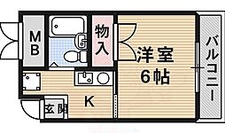 ナンノAsix 1Kの間取図画像