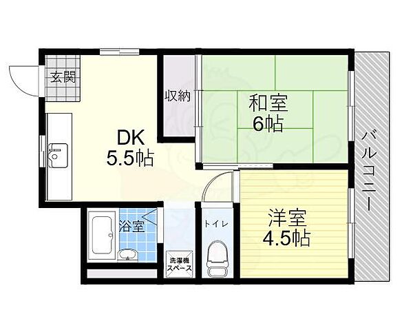 中尾ビル ｜兵庫県西宮市室川町(賃貸マンション2DK・3階・36.40㎡)の写真 その2