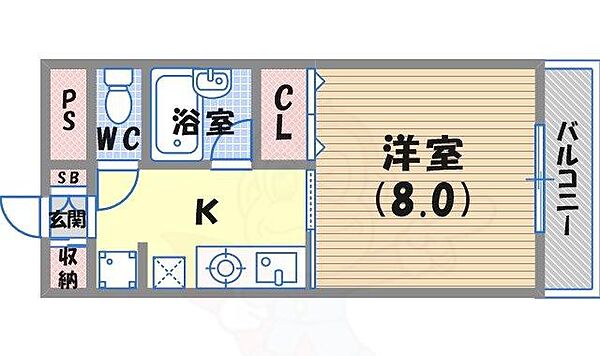 マンション23 ｜兵庫県西宮市田代町(賃貸マンション1K・3階・24.50㎡)の写真 その2