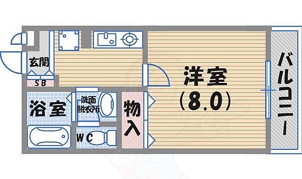 エスポワール2 ｜兵庫県西宮市上大市２丁目(賃貸アパート1K・1階・26.93㎡)の写真 その2