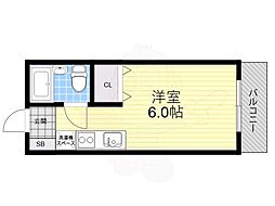 レンタルハウス深津パート1 ワンルームの間取図画像
