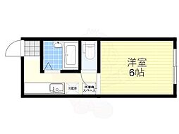 ビューハイツ大谷 1Kの間取図画像