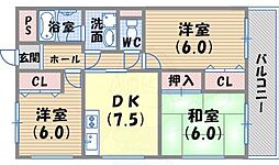 間取図画像 3DK