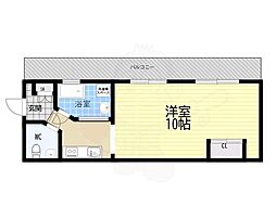 ビクトリアコート夙川 1Kの間取図画像