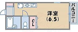 プリマベーラ春・壱番館 1Kの間取図画像