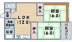 加島第二マンション 2LDKの間取図画像
