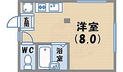 キャナルサイドヴィレッジシーサイド ワンルームの間取図画像