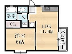 アーバンライフ 1LDKの間取図画像