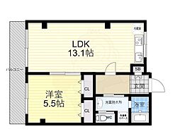 スペリオ芦屋 1LDKの間取図画像