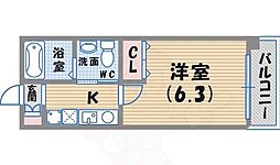 ダイドーメゾン阪神西宮駅前 1Kの間取図画像