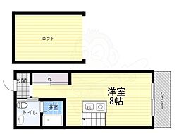 C4Koshieneast ワンルームの間取図画像